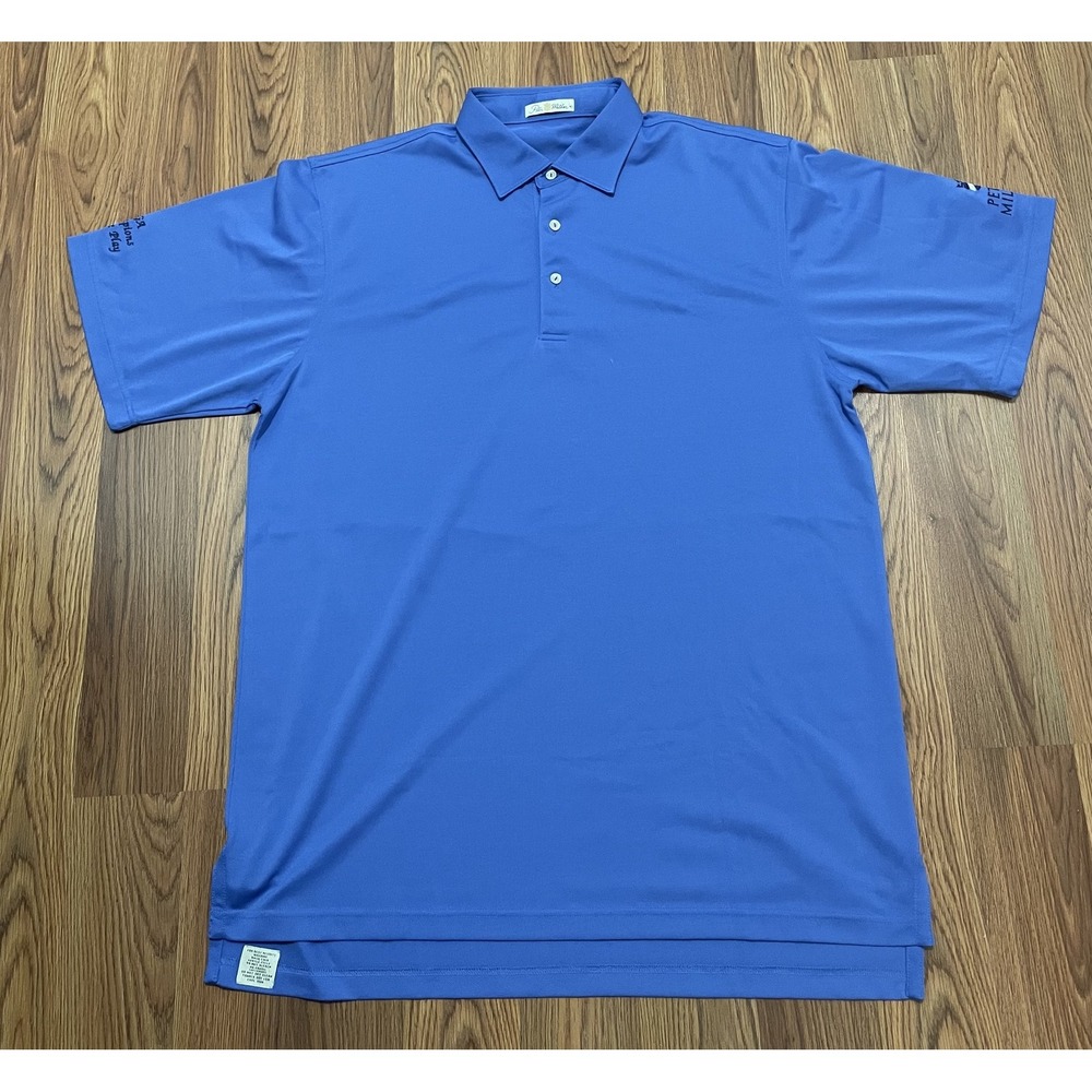 AGA Champions Peter Millar Polo Shirt Mens Extra Large Nanolux Performance